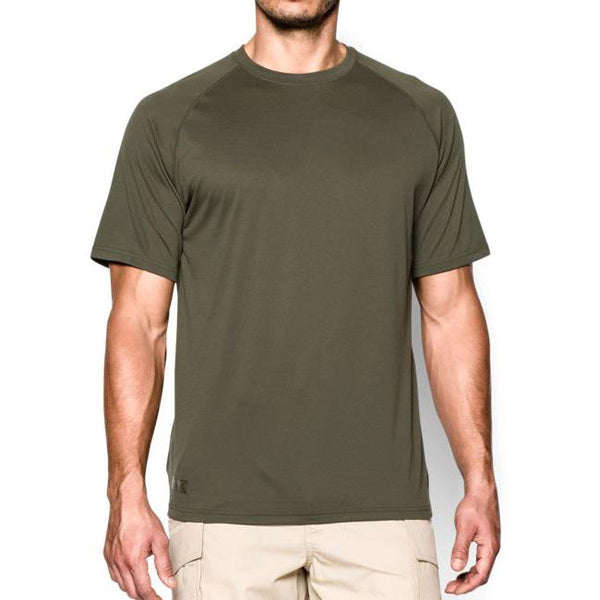 Under Armour mens Armour Heatgear Compression Short-sleeve T-shirt , White  (100)/Black , Medium, Shirts -  Canada