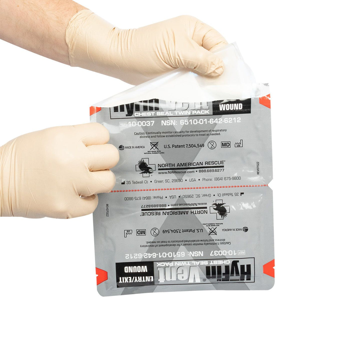 North American Rescue Chest Seal Dressing Hyfin Twin Pack