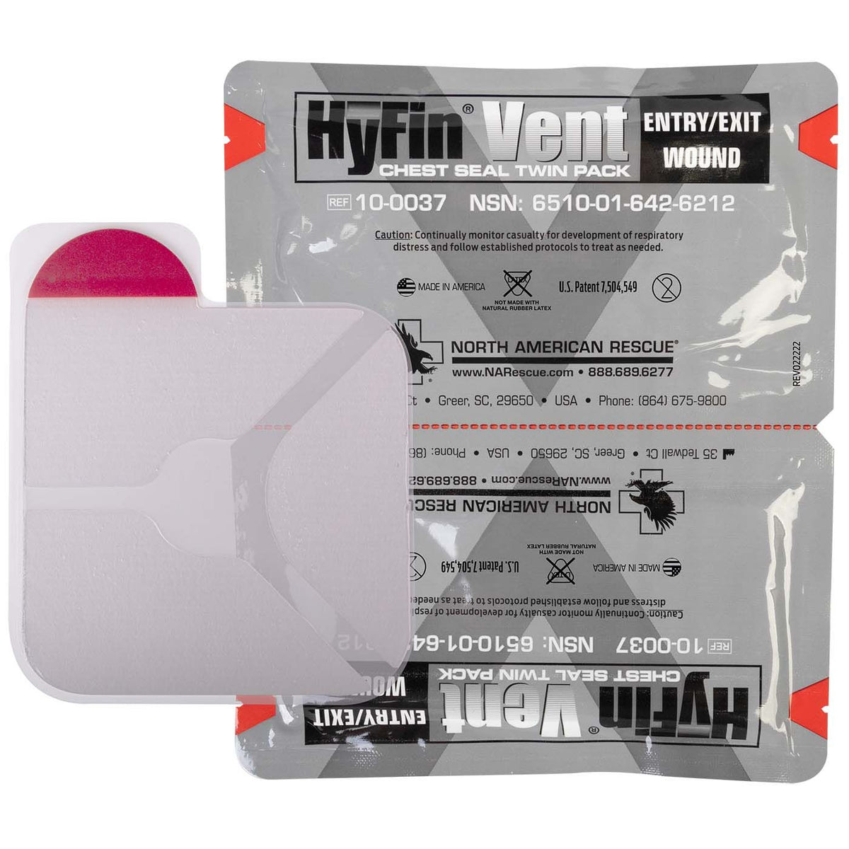 North American Rescue Chest Seal Dressing Hyfin Twin Pack