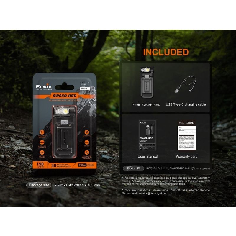 Fenix SW05R‑RED Multipurpose Clip‑on Light