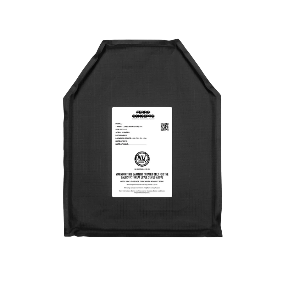 Ferro Concepts Soft Armor Plate Backer - Level IIIA - SAPI Cut
