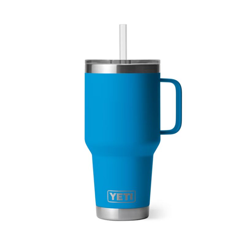 YETI Rambler® 35Oz Straw Cup Big Wave Blue