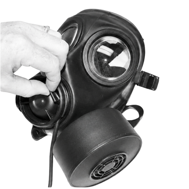 Avon Fit Test Adapter Kit for AVON Gas Masks and U.S. Military M50, M51, M53 Gas Masks