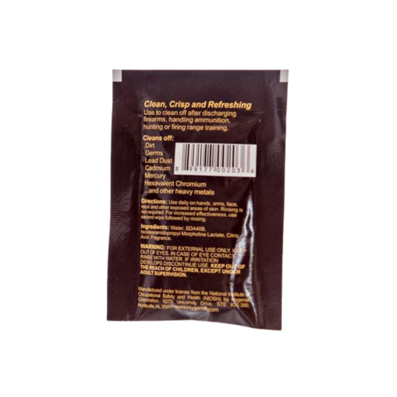 Hygenall FieldWipes Cleaning & Decon Individually Wrapped Wipes 15Pk