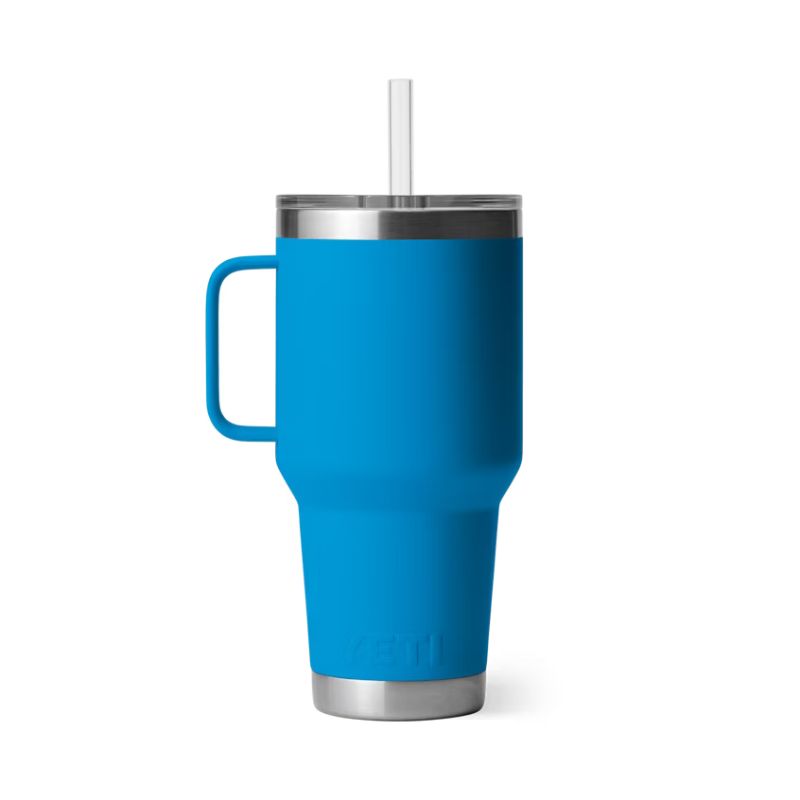 YETI Rambler® 35Oz Straw Cup Big Wave Blue