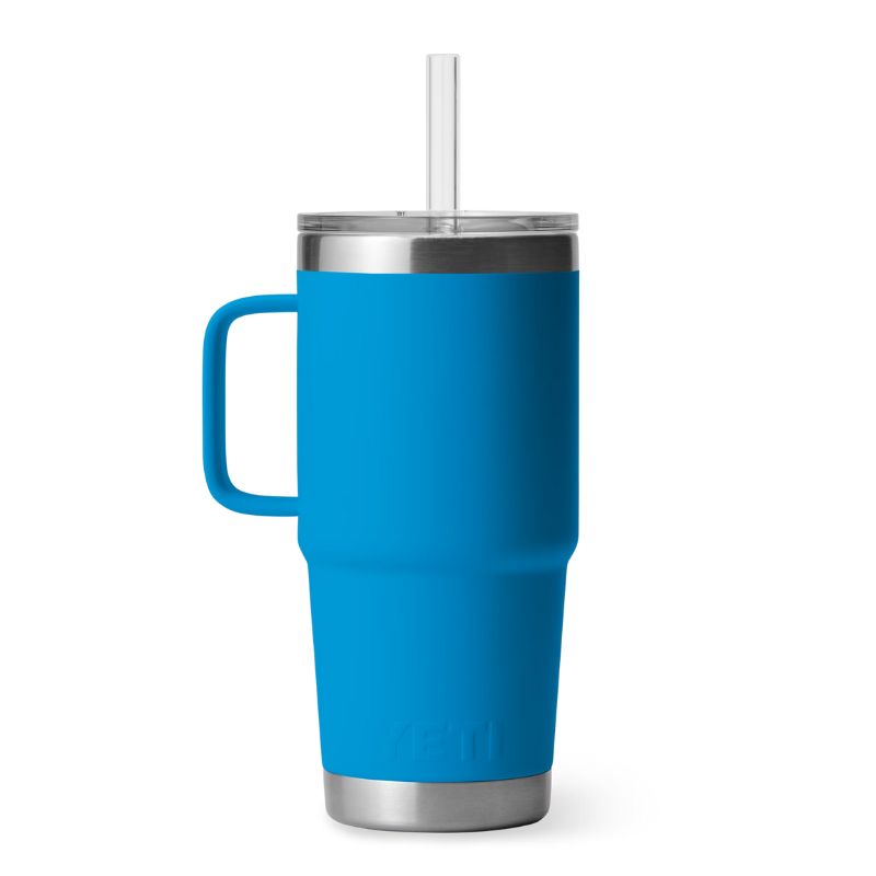 YETI RAMBLER 25 OZ MUG W/ STRAW LID | BIG WAVE BLUE