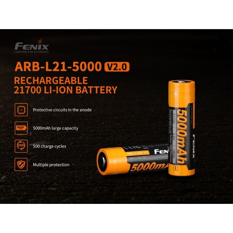 Fenix ARB-L21 5000 V2.0 21700 Li-ion Rechargeable Battery