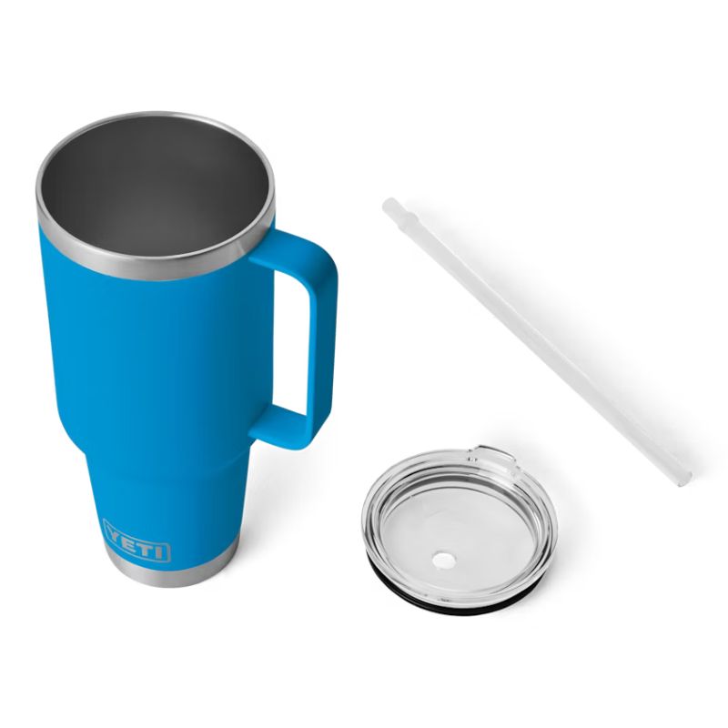 YETI RAMBLER 42 OZ Straw Cup Big Wave Blue