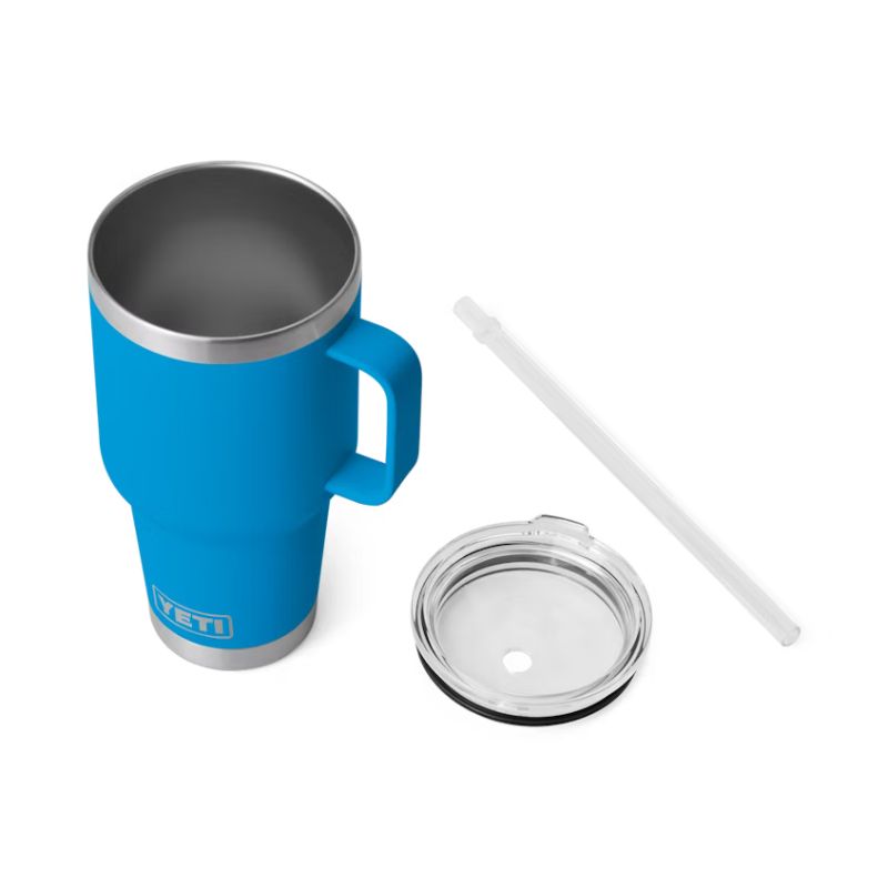 YETI Rambler® 35Oz Straw Cup Big Wave Blue