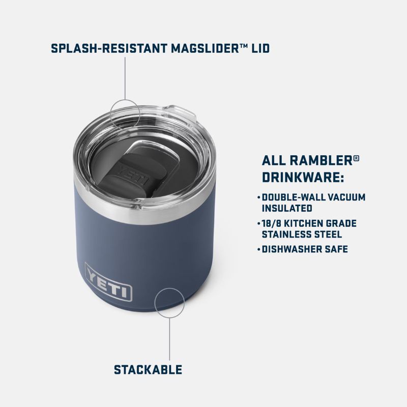 YETI RAMBLER 10 OZ STACKABLE LOWBALL TROPICAL PINK