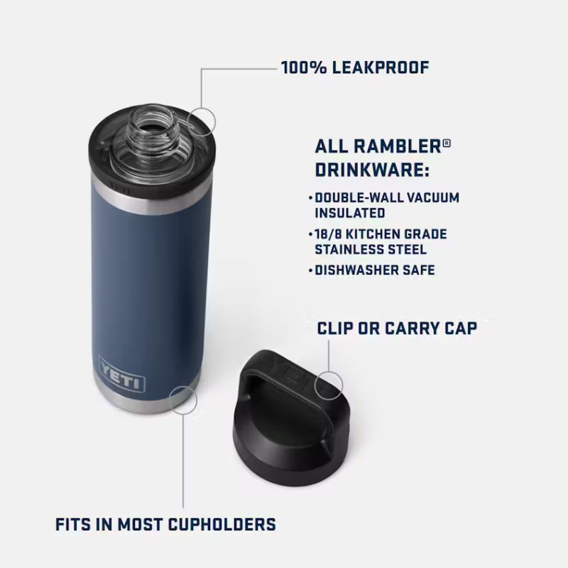 YETI RAMBLER 18 OZ BOTTLE WITH CHUG CAP | Black Stone