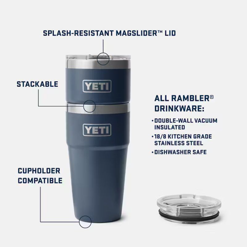 YETI RAMBLER 20 OZ STACKABLE CUP | Black Stone