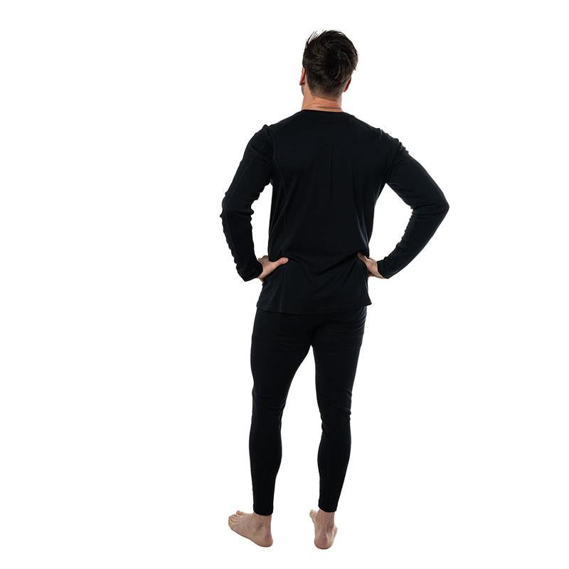 Point 6 Men's Base Layer Long Sleeve Mid-Weight Crew Neck Top | Tan