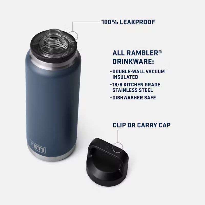 YETI RAMBLER 36 OZ BOTTLE WITH CHUG CAP | Black Stone