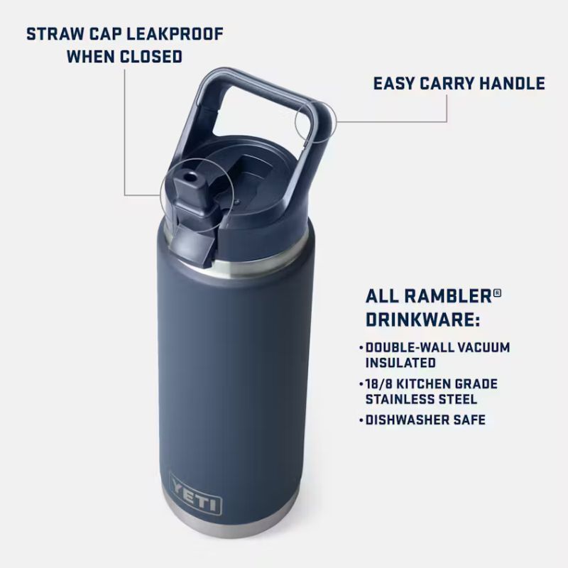 YETI RAMBLER 26 OZ STRAW BOTTLE | Black Stone