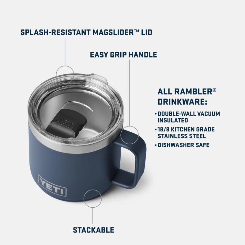 YETI RAMBLER 14 OZ STACKABLE MUG TROPICAL PINK