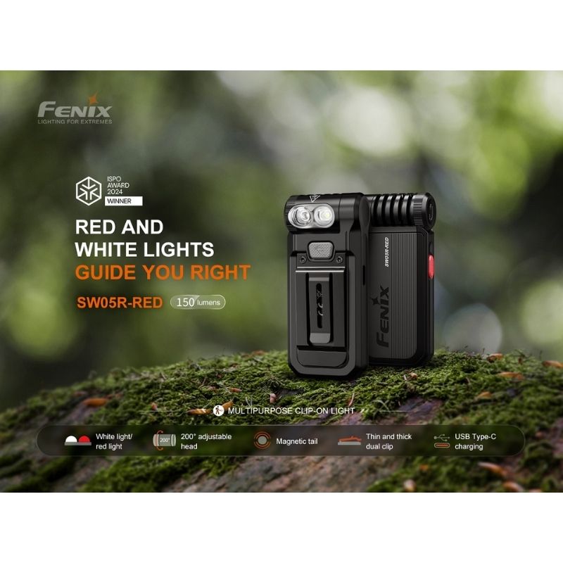Fenix SW05R‑RED Multipurpose Clip‑on Light