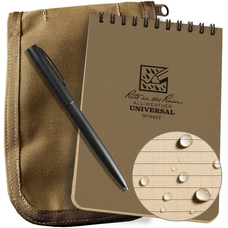 Rite In the Rain Tri-Fold Notebook Kit 4x6| Tan