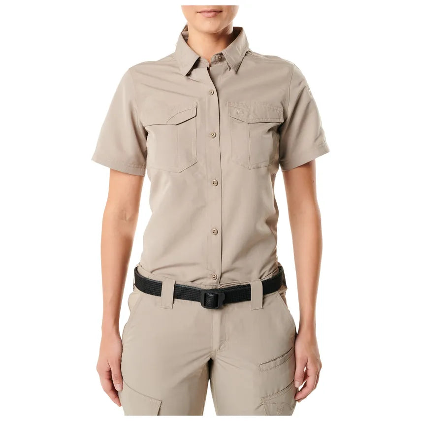 5.11 Tactical Women's Fast-Tac Short Sleeve Shirt | Khaki