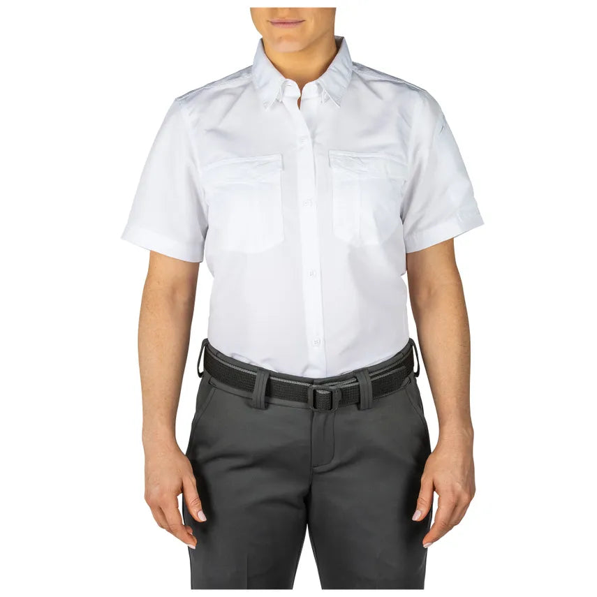 5.11 Tactical Women&#39;s Fast-Tac Short Sleeve Shirt | Uniform White