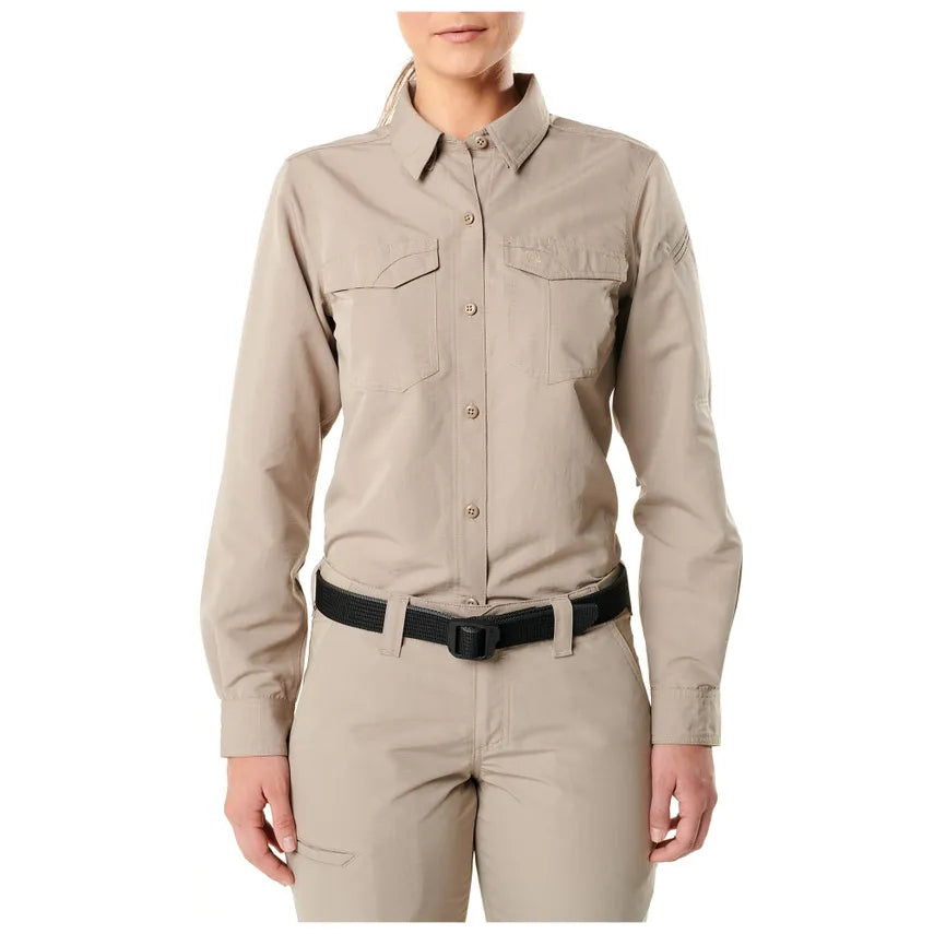 5.11 Tactical Women's Fast-Tac Long Sleeve Shirt | Khaki