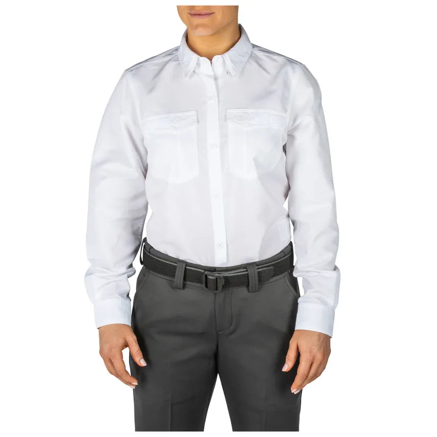 5.11 Tactical Women's Fast-Tac Long Sleeve Shirt | Uniform White
