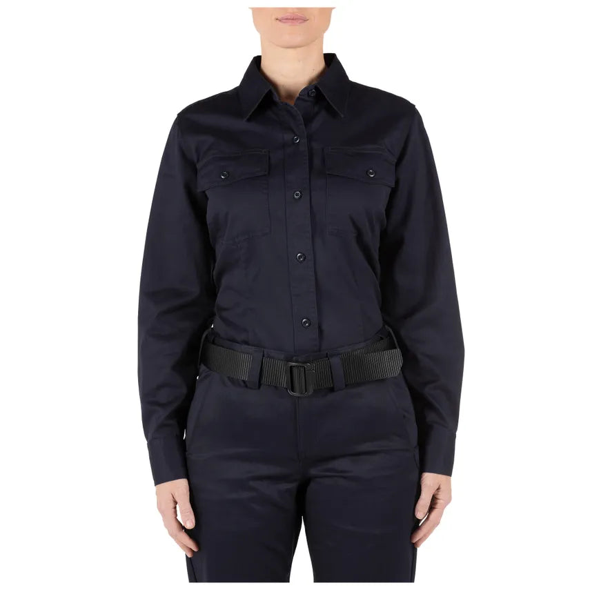 5.11 Tactical Women&#39;s Company Long-Sleeve Shirt Fire Navy