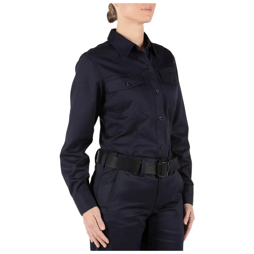 5.11 Tactical Women&#39;s Company Long-Sleeve Shirt Fire Navy