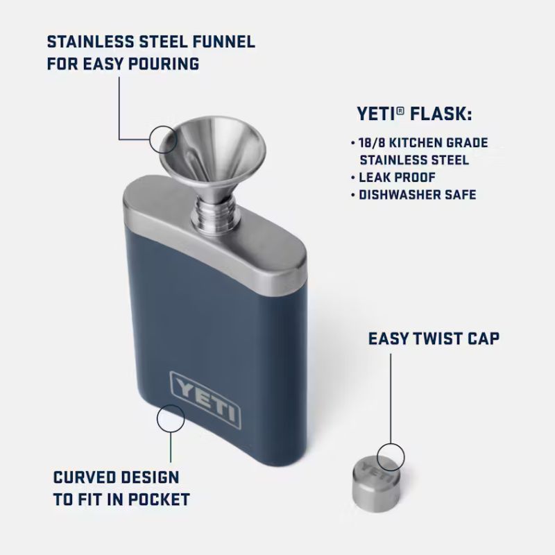 Yeti Rambler Flask | Black Stone