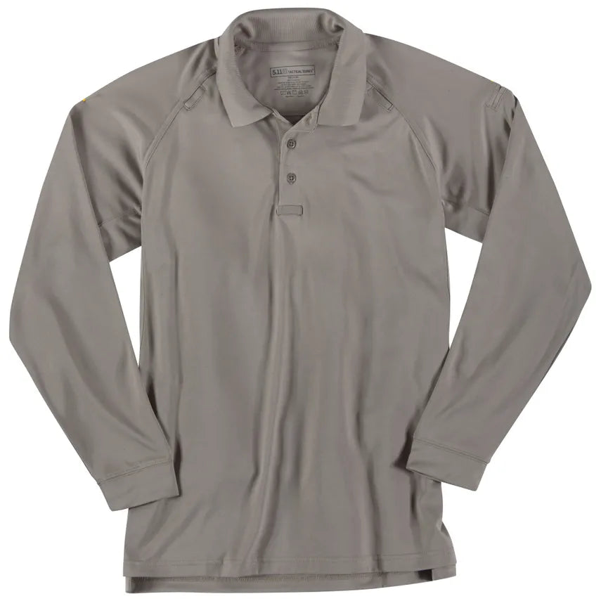 5.11 Tactical Performance Polo Long Sleeve Silver/Tan