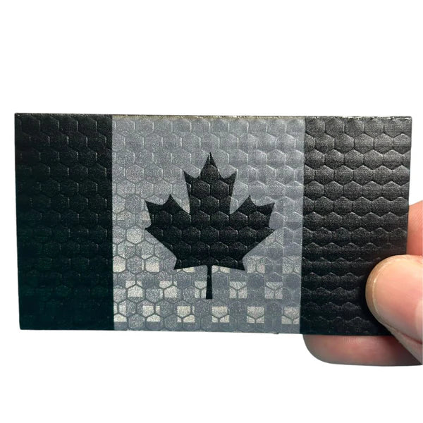 Patch Canada Flag | Black and White - Hi Vis
