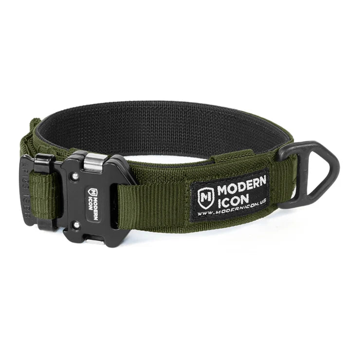 Modern Icon 1.5&quot; Rigid Collar | Olive Green L