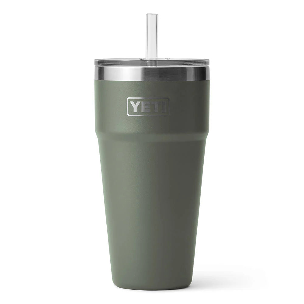 YETI Rambler 26Oz Straw Cup Camp Green