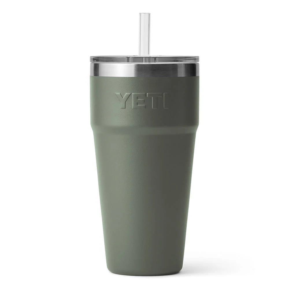 YETI Rambler 26Oz Straw Cup Camp Green