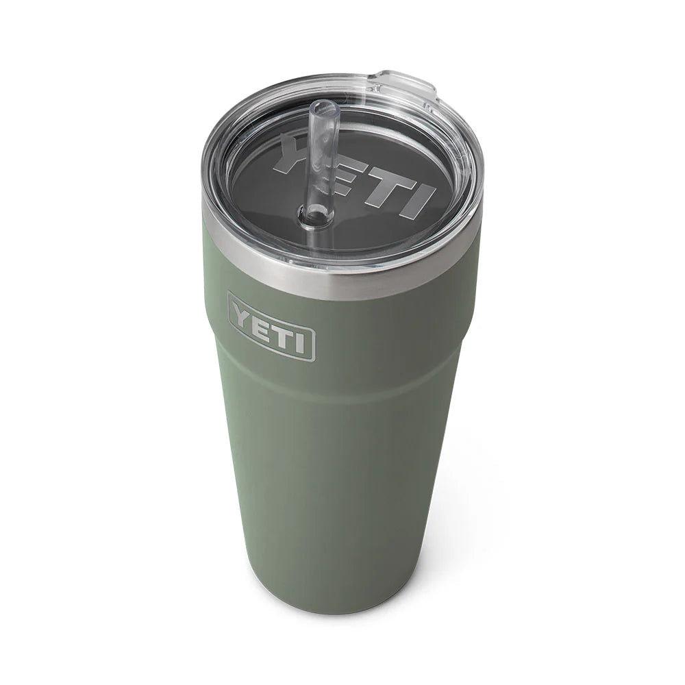 YETI Rambler 26Oz Straw Cup Camp Green