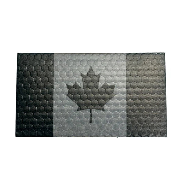 Patch Canada Flag | Black and White - Hi Vis