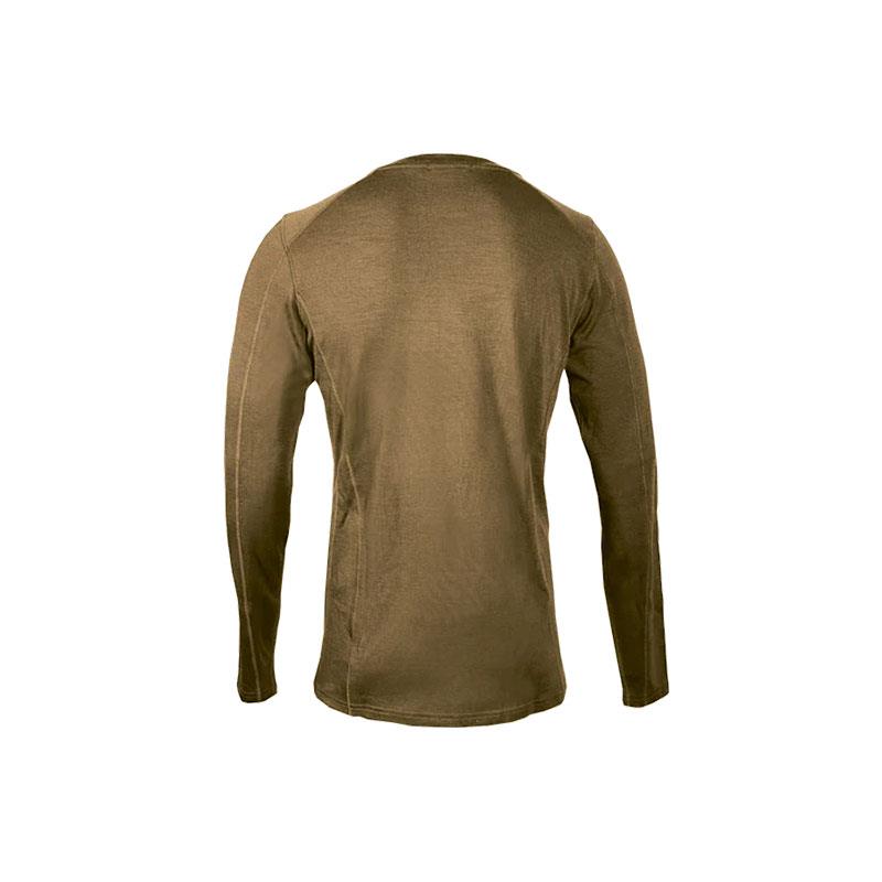 Point 6 Men&#39;s Base Layer Long Sleeve Mid-Weight Crew Neck Top Tan
