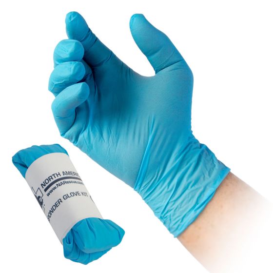 North American Rescue Glove Responder Blue 5pk