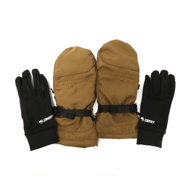 Swany Toaster Blackout Performance Gloves (Brown)