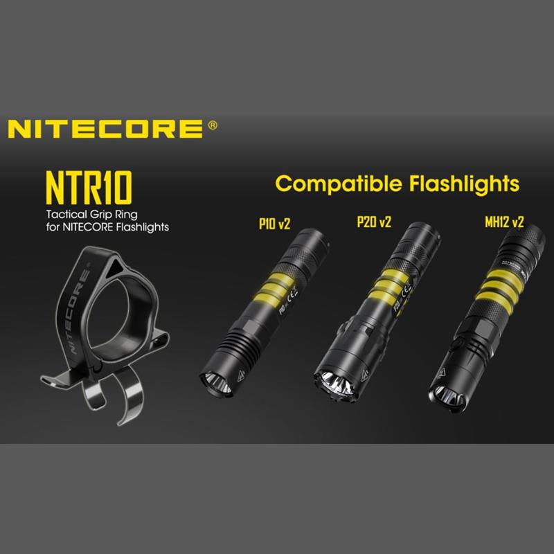 Nitecore NTR10 Tactical Clip-on Ring for new P12, P22R, C17 ETC