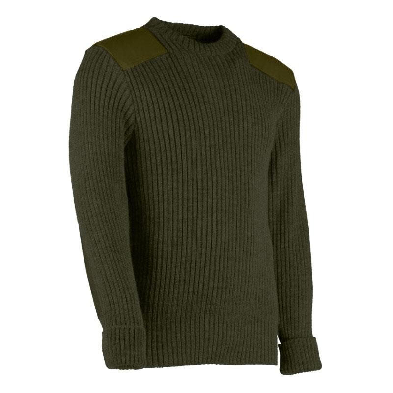 Woolly Pully York Crew Neck Olive