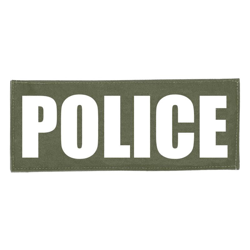 Highcom 2"x4" POLICE patch OD Green with White Letters