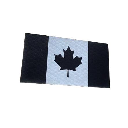 911 Pro IR Canada Flag Grey 3.5" x 2" | 911supply.ca