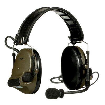 Peltor Comtac V Foldable, Single Lead, Standard Dynamic Mic OD Green