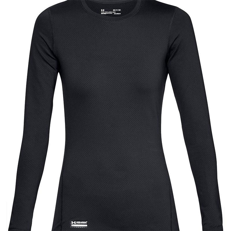 Under Armour Women's Tactical Crew Base Long Sleeve Shirt - Black