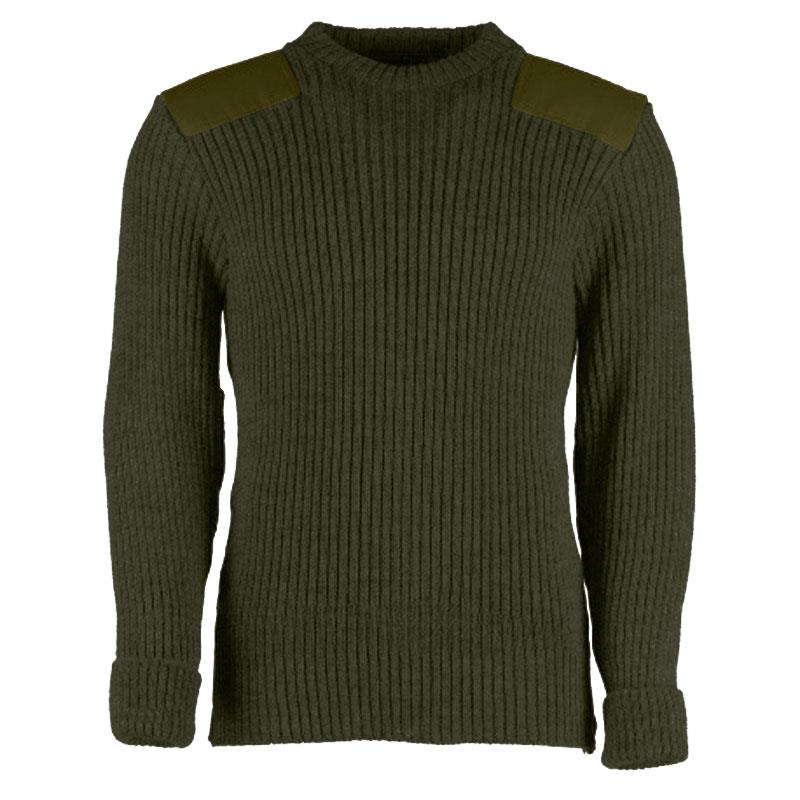Woolly Pully York Crew Neck Olive